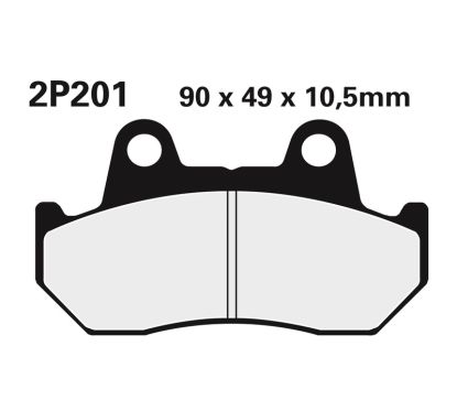 Plaquettes de frein NISSIN route semi-métallique - 2P-201NS