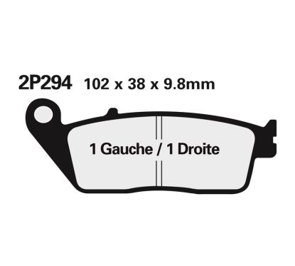 Plaquettes de frein NISSIN route /Off-Road métal fritté - 2P-281ST