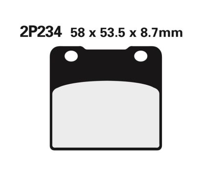 Plaquettes de frein NISSIN route semi-métallique - 2P-234NS