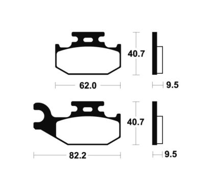 Plaquettes de frein TECNIUM MX/Quad métal fritté - MO267