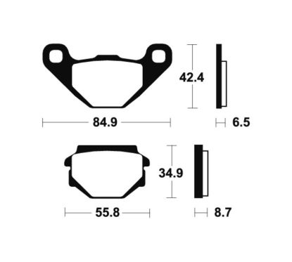 Plaquettes de frein TECNIUM route organique - MA151