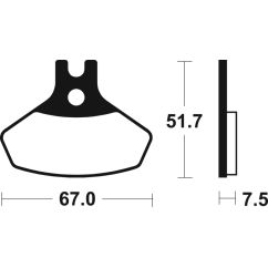 Plaquettes de frein TECNIUM MX/Quad métal fritté - MO407