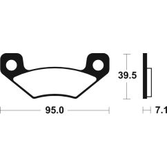 Plaquettes de frein TECNIUM MX/Quad métal fritté - MO408