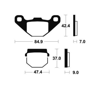 Plaquettes de frein TECNIUM MX/Quad métal fritté - MO44