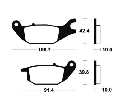 Plaquettes de frein TECNIUM route organique - MA284
