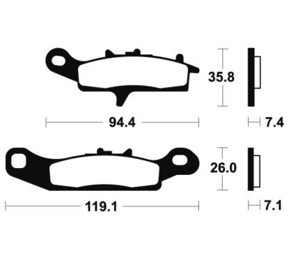 Plaquettes de frein TECNIUM MX/Quad métal fritté - MO298