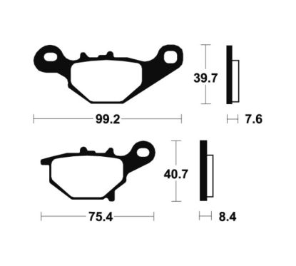 Plaquettes de frein TECNIUM MX/Quad métal fritté - MO320