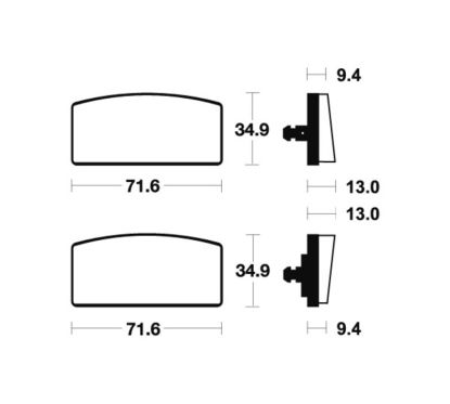 Plaquettes de frein TECNIUM route organique - MA20