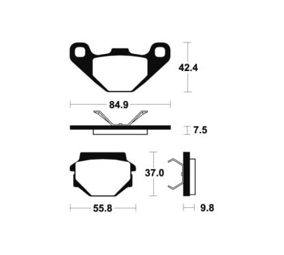 Plaquettes de frein TECNIUM route organique - MA192