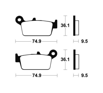Plaquettes de frein TECNIUM MX/Quad métal fritté - MO104