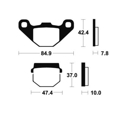 Plaquettes de frein TECNIUM route organique - MA48
