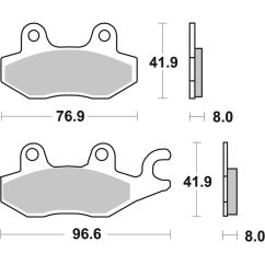 Plaquettes de frein BREMBO Scooter métal fritté - 07071XS