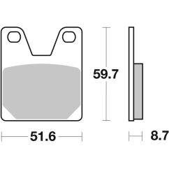 Plaquettes de frein BREMBO route métal fritté - 07YA38SP
