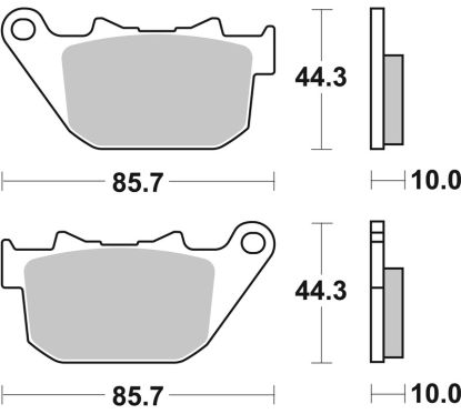 Plaquettes de frein BREMBO route métal fritté - 07HD14SP