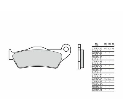 Plaquettes de frein BREMBO métal fritté - 07BB0483
