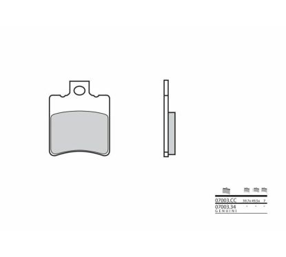 Plaquettes de frein BREMBO Scooter carbone céramique - 07003