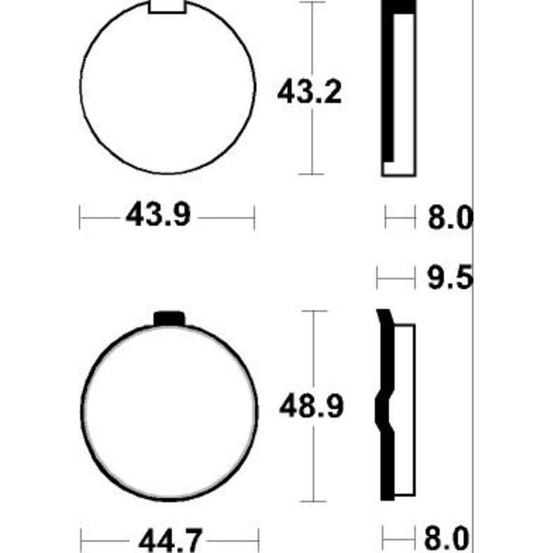 Plaquettes de frein TECNIUM route organique - MA24