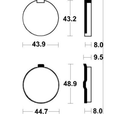 Plaquettes de frein TECNIUM route organique - MA24
