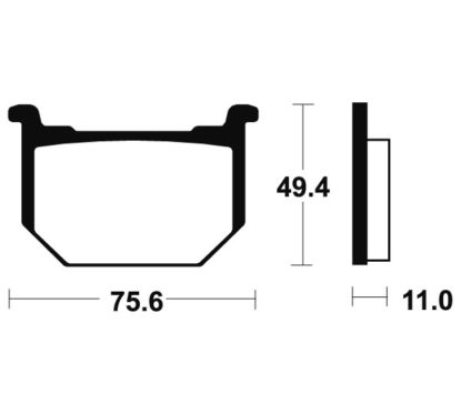 Plaquettes de frein TECNIUM route organique - MA33