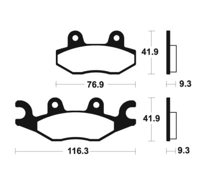 Plaquettes de frein TECNIUM route organique - MA378