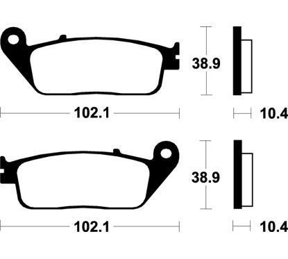Plaquettes de frein TECNIUM Scooter organique - ME154
