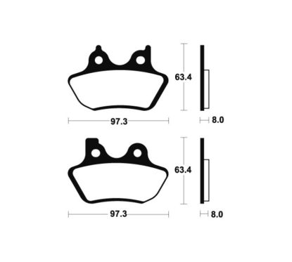 Plaquettes de frein TECNIUM Performance métal fritté - MR326
