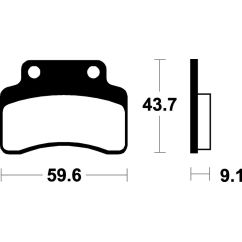 Plaquettes de frein TECNIUM Scooter organique - ME223