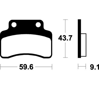 Plaquettes de frein TECNIUM Scooter organique - ME223