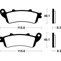 Plaquettes de frein TECNIUM Scooter organique - ME235