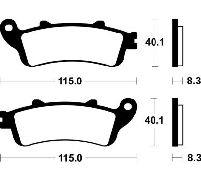 Plaquettes de frein TECNIUM Scooter organique - ME235