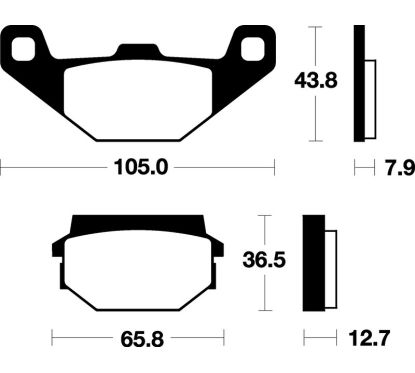 Plaquettes de frein TECNIUM Scooter organique - ME245