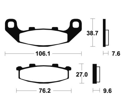 Plaquettes de frein TECNIUM Performance métal fritté - MF115