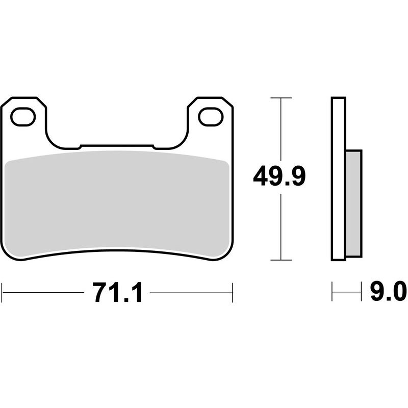 Plaquettes de frein BREMBO type 07SU27 SR métal fritté - sport