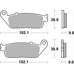 Plaquettes de frein BREMBO route métal fritté - 07HO41LA