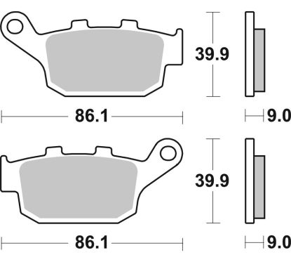 Plaquettes de frein BREMBO route métal fritté - 07HO53SP
