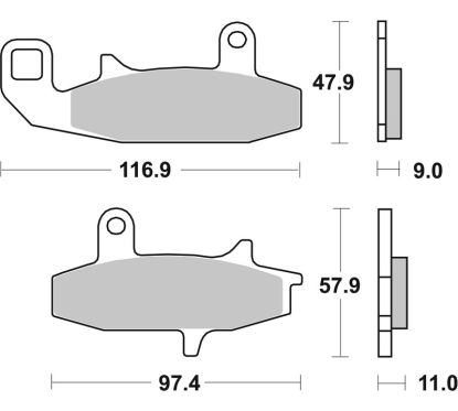 Plaquettes de frein BREMBO route métal fritté - 07SU15SA