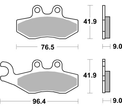 Plaquettes de frein BREMBO Scooter métal fritté - 07056XS