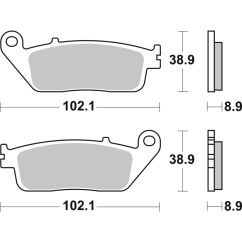 Plaquettes de frein BREMBO Scooter métal fritté - 07075XS