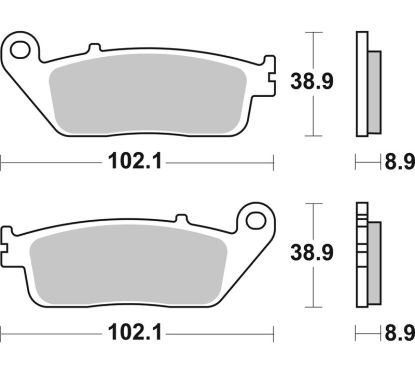 Plaquettes de frein BREMBO Scooter métal fritté - 07075XS