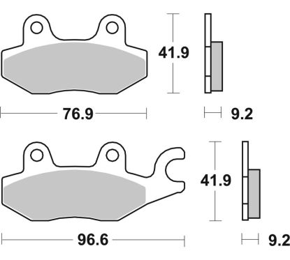 Plaquettes de frein BREMBO Scooter métal fritté - 07033XS