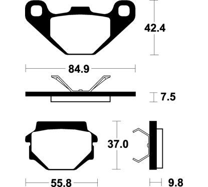 Plaquettes de frein TECNIUM MX/Quad métal fritté - MO192