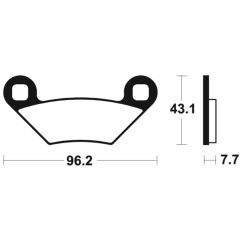 Plaquettes de frein TECNIUM MX/Quad métal fritté - MOA399