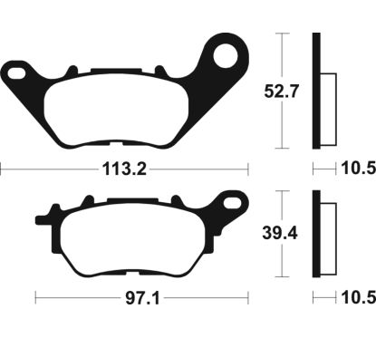 Plaquettes de frein TECNIUM route organique - MA432