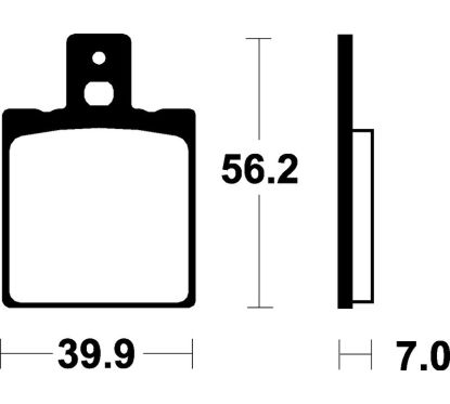 Plaquettes de frein TECNIUM Scooter organique - ME218