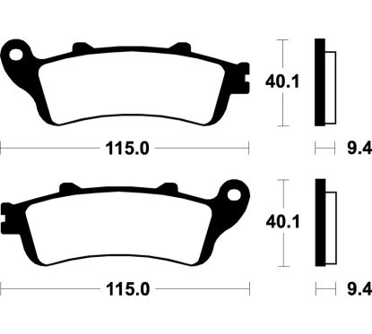 Plaquettes de frein TECNIUM Scooter organique - ME222