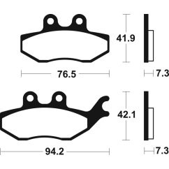 Plaquettes de frein TECNIUM Scooter organique - ME280