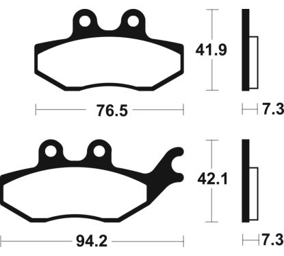 Plaquettes de frein TECNIUM Scooter organique - ME280