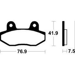 Plaquettes de frein TECNIUM Scooter organique - ME314