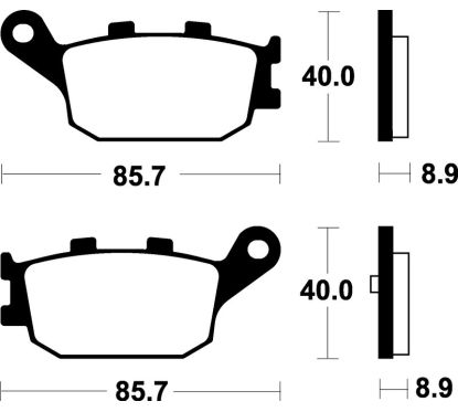 Plaquettes de frein TECNIUM Scooter organique - ME253
