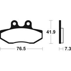 Plaquettes de frein TECNIUM Scooter organique - ME317